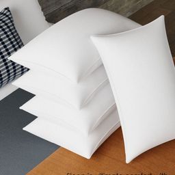 MAXNAP Sleep Support Mischief Resto White Set Of 4 Fibre Filled Rectangle Sleep Pillows image 4