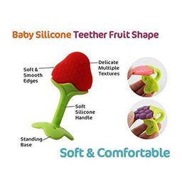 Numum Baby Teether Fruit Shape Set of 3- Multicolor (Color and design may vary) image 2