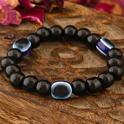 Divine souvenirs Unisex Artificial Beaded Evil Eye Elasticated Bracelet-41
