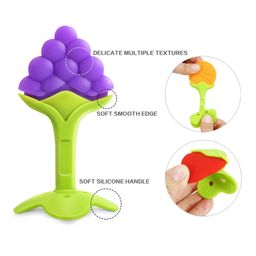 Numum Baby Teether Fruit Shape Set of 3- Multicolor (Color and design may vary) image 4