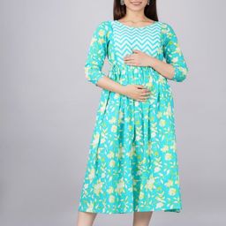 Nevisha Style Women Floral Printed Thread Work Floral Maternity Anarkali Kurta-image-69