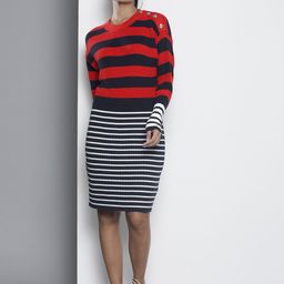 Tommy Hilfiger Colourblocked And Striped Jumper Dress-image-5