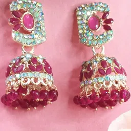 NIPSTec Pink Alloy Earrings-picture-19