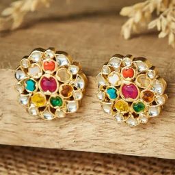 Fabindia Gold-Plated 92.5 Sterling Silver Stud for Women-image-29