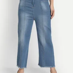 Angelfab Sky Blue Cotton Relaxed Fit High Rise Jeans-picture-24