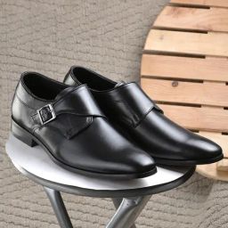 San Frissco Men's Black Monk Shoes-picture-3