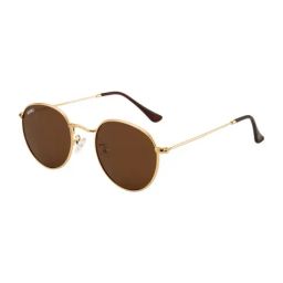 MAGNEQ Brown UV Protection Round Unisex Sunglasses-image-25