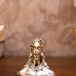 Craftlayout Silver-Toned Adiyogi Shiva Religious Idol Showpiece-25