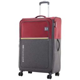 Skybags Snatch Grey & Red Color Block Soft Large Trolley Bag - 52 cm-48