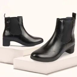 Fausto Women's Black Chelsea Boots-image-89