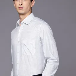 Louis Philippe Classic Fit Geometric Printed Pure Cotton Formal Shirt-picture-36