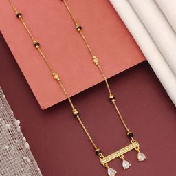 Anouk Gold-Plated Artificial Stones Studded & Beaded Mangalsutra-picture-20