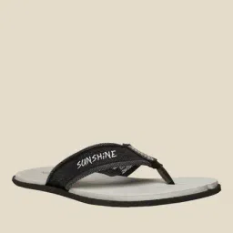 Sunshine by Bata Men's Xavier Dark Grey & White Flip Flops-picture-12