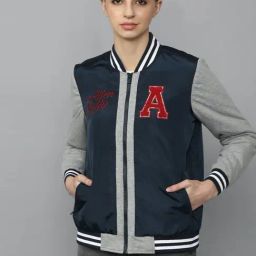 Allen Solly Navy Cotton Printed Jacket-picture-33