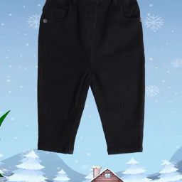 MINIKLUB Kids Black Solid Denim Pants-image-73
