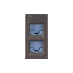 Legrand RJ11 Double Telephone Socket Myrius Charcoal Grey 1 Module, 6794 63-2