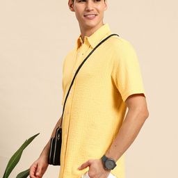 Mast & Harbour Men Smart Textured Casual Shirt-image-44