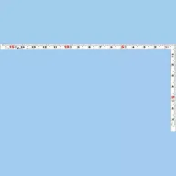 Shinwa Rules Curved Scale Flat White for Measurement 485(242.5)x15x1 mm, 62070146-28