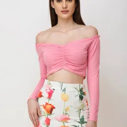 Scorpius Pink Regular Fit Crop Top-picture-18