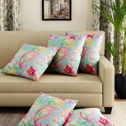 Swayam Multicoloured Set of 2 16" x 16" Square Printed Cushion Covers-16