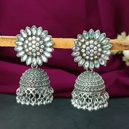Efulgenz Contemporary Jhumkas Earrings-image-57