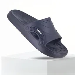 FLITE Men Black Rubber Sliders-picture-28