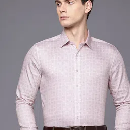 Louis Philippe Slim Fit Geometric Printed Pure Cotton Formal Shirt-image-76