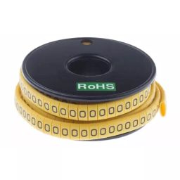 RS PRO Slide On Cable Markers Black on Yellow 3.5-7 mm, 8121155-image-45