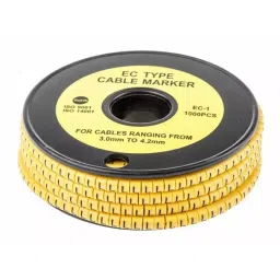 RS PRO Slide On Cable Markers Black on Yellow 3-4.2 mm, 8120871-image-37