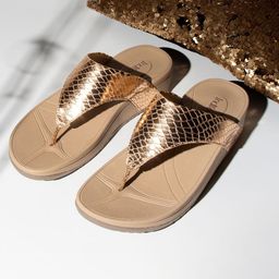 Indifeet Women Textured Ethnic Open Toe Comfort Heel Sandals-1