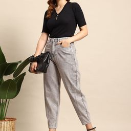 Mast & Harbour Women Slouchy Fit Stretchable  Jeans-image-26
