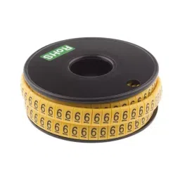 RS PRO Slide On Cable Markers Black on Yellow 3.5-7 mm, 8121098-image-47