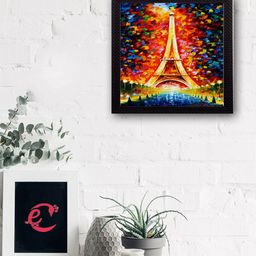 eCraftIndia Multicoloured Eiffel Tower UV Wall Art-image-62