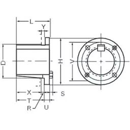 Mitsuboshi Type 2 H Bushing for Max Star Wedge Pulley 38 mm, HN-38-image-11