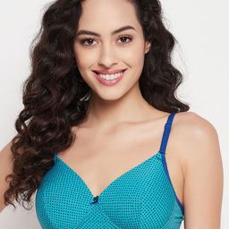 Clovia Women Geometric Bra Full Coverage Lightly Padded-6