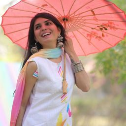 KALINI Women's Silk Straight Digital Print Summer wear Sleeveless Kurta Pant and Dupatta Set-picture-22