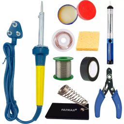 Fadman 9 In 1 Soldering Iron Equipment Tool Machine Combo Kit 60 W Corded Flat Copper, Iron & Nickle Tip-10