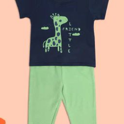 MINIKLUB Kids Blue & Green Printed Top with Pants-image-83