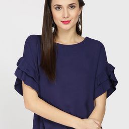 Gipsy Women Navy Blue Solid Top-image-88