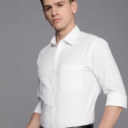 Raymond Self Design Slim Fit Pure Cotton Formal Shirt-picture-2