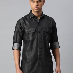 DEZANO Solid Smart Faded Casual Shirt-image-50