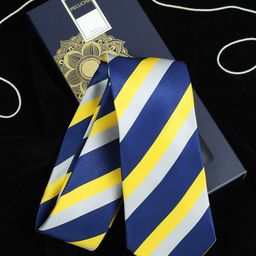 PELUCHE Men Striped Skinny Tie-image-8