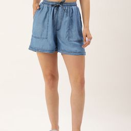Kook N Keech Women Loose Fit Cotton Denim Shorts-image-34
