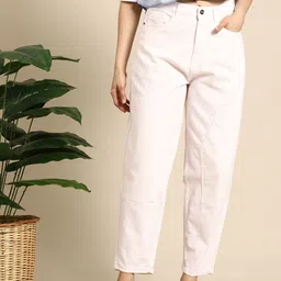 Mast & Harbour Women Stretchable Baggy Fit Jeans-picture-4