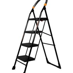 Parasnath Black & Orange-Colored Textured Anti Skid Front Step Ladder-image-35