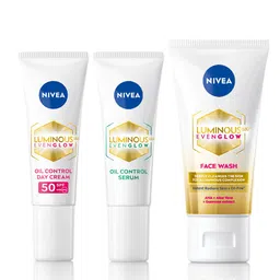 Nivea Set of Even Glow SPF50 Day Cream 10ml + Face Wash 50ml + Oil Control Serum 10ml-77