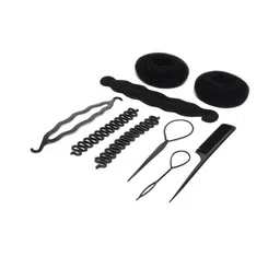 CHANDERKASH Women Set of 9 Black Hair Accessories-43
