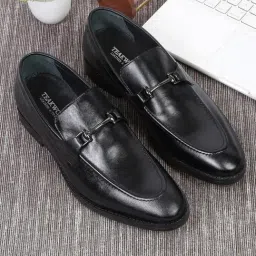 Teakwood Leathers Men's Black Formal Loafers-image-50