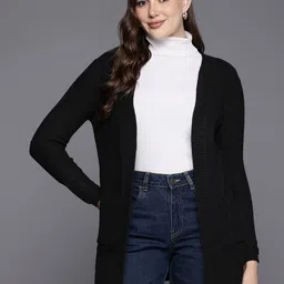 Cayman Solid Woollen Longline Cardigan-picture-28