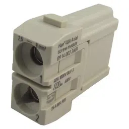 Harting Heavy Duty Connector Inserts / Modules INSERT, MALE, 40 A AXIAL, SCREW, 0914 002 2601-34